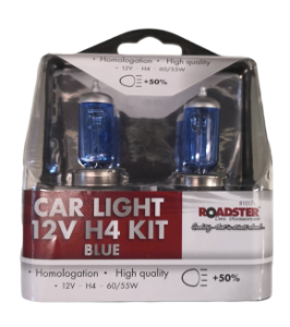 Car Bulb ROADSTER H4 12Volt 60/55Watt Blue x2