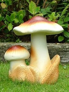 Garden Ornament TOADSTOOL NATURAL Colour 30cm