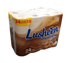 Toilet Rolls LUSHEEN Luxury 3Ply Shea Butter 24 Pack