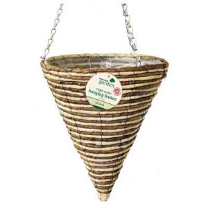 "Hanging Basket 12"" 30cm Rope CONE"