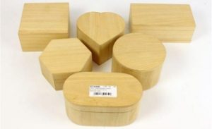 Box Ornamental Hinged Storage Wooden Lge. - Various Shapes