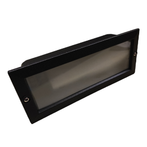 Light BRICK Black Plain Cover IP44 ES Lamp Req.