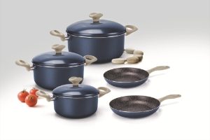 Cookware Set 8Pce. MONETA Vesuvia Blue Beige