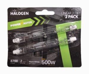 Tube Tungsten Halogen   400Watt 118mm x2