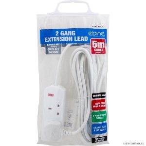 Extension Lead  2Gang  5Mtr.