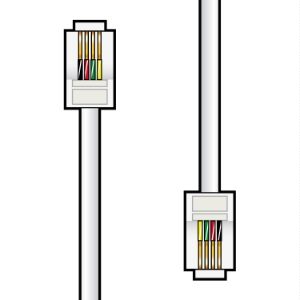 Lead Modem RJ11>RJ11 ADSL Broadband  3Mtr. White