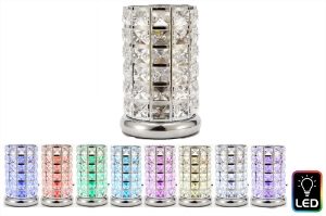 Oil Burner Crystal DiamanteDesign LED 16cm