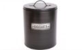 Biscuit Barrel Dark Grey Embossed 21x16cm