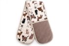 Oven Glove Double Dog Design 92cm