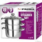 Steamer Set PRIMA SS Glass Lid 22cm